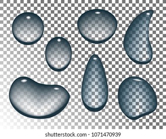Vector drops of water