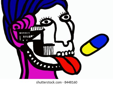 vector - drug addiction