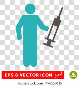 Vector Drug Dealer EPS vector pictogram. Illustration style is flat iconic bicolor grey and cyan symbol on a transparent background.