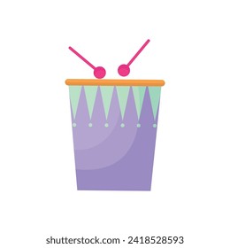 vector drum illustration on white background.