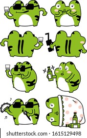 [Vector] The drunken toad character