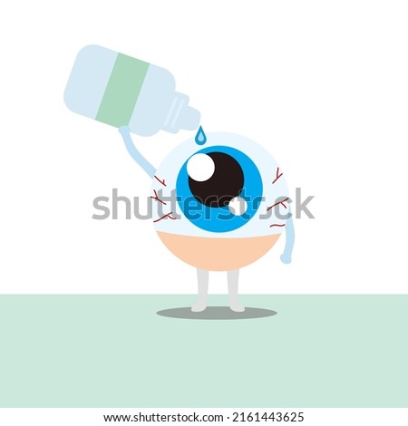 vector dry eye illustration eyes vision eyeball human medical view anatomy ophthalmology oculist eyesight icon care visit blue optician doctor medicine lens optic graphic design sight hospital cute   