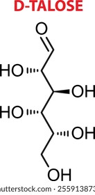 Vector Of D-Talose Chemical Structure
