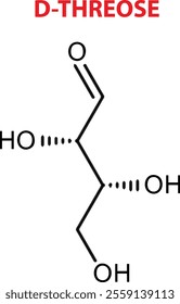 Vector Of D-Threose Chemical Structure