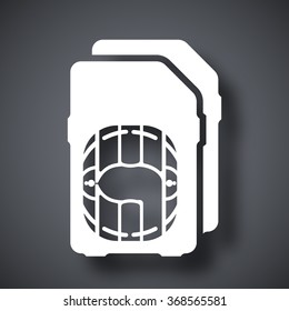Vector Dual SIM cards Icon