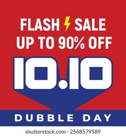 Vector dubble day, Big sale banner template design. Vector illustration.