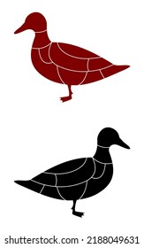 Butlerdiagramm für Vektor-Entenhauben