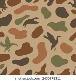 vector camuflaje de cazador de patos, camuflaje de caza de patos, camuflaje de caza