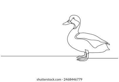  Vector patito dibujado a mano Ilustración vectorial de boceto
