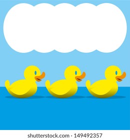 Vector Ducks For Clouds For Text