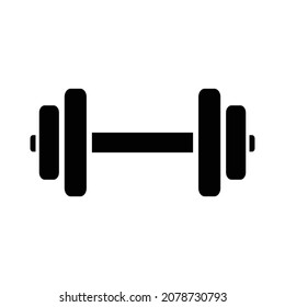vector Dumbbell icon in flat style