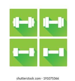 vector dumbbell icon. vector green gym icon. symbol of sport and fitness. sport lifestyle vector image