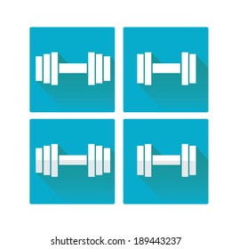 vector dumbbell icon. vector orange gym icon. symbol of sport and fitness. sport lifestyle vector image