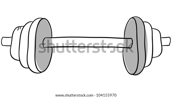 Vector Dumbbell Isolated On White Background Stock Vector (Royalty Free ...