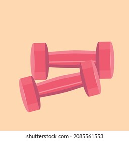 Vector dumbbells isolated on a light background. Dumbbell vector icon.