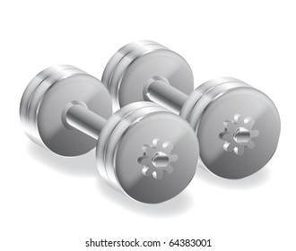 Vector dumbbells on a isolated background