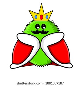 Vector durian king of fruit for clothing motif, mascot, depending on needs