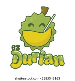 vector durian logo with text on white background