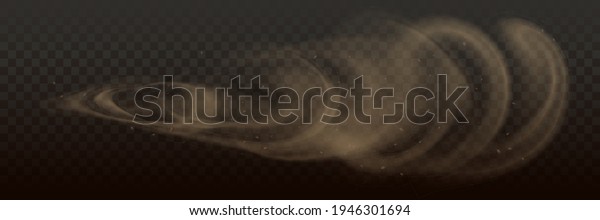 Vector Dust, dusty\
sand clouds effect collection, set of flying desert dusty\
particles, isolated on transparent background. Realistic sandstorm,\
explosion, sand splash.
