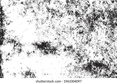 Vector dust overlay distress grunge black and white abstract background.