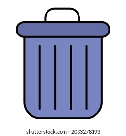 Diseño del icono de contorno de Dustbin de vectores
