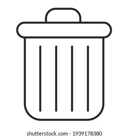 Vector Dustbin Outline Icon Design Stock Vector (Royalty Free ...