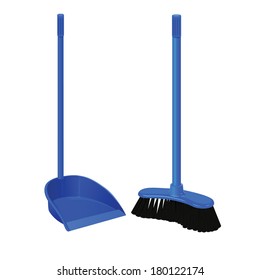 vector dustpan and broom for cleaning