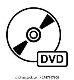Vector DVD cassette with outline style
