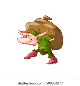 Vector dwarf, gnome or Christmas elf