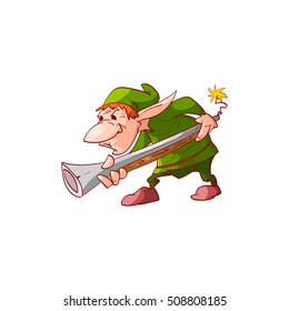 Vector dwarf, gnome or Christmas elf
