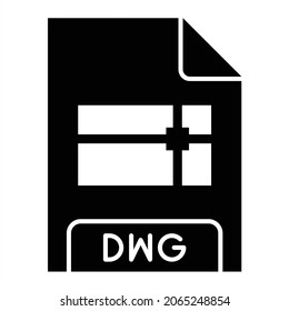 Vector DWG Glyph Icon Design
