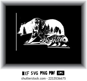Vector Dxf Png Jpg Laser Screen Silhouette Design Crafts Cut File Sublimation
