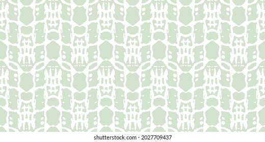 Vector Dye Effect Seamless. Ethnic Print. Floral Bohemian Ornament. Aqua Tonal Design. Graphic Background. Pistachio Watercolor Pattern. Tie Dye Wash.