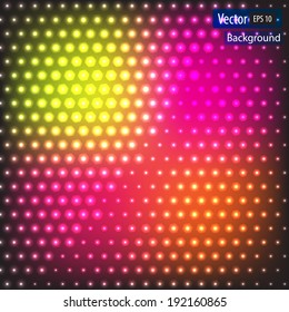 Vector dynamic abstract background with bright circles