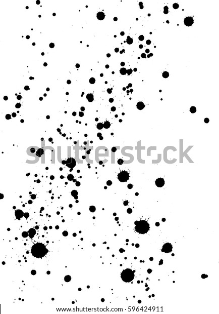 Vector Dynamic Black Ink Drops Drips Stock Vector (Royalty Free) 596424911