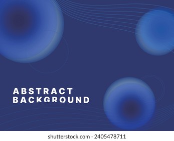 Vector dynamic blue wave line gradient graphic on blue background. Poster design, banner design with abstract texture