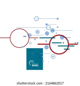 Vector dynamic diagonal lines and circles on white background. Geometric circles trendy element