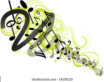 vector dynamic musical background