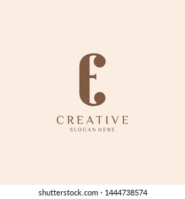 Vector E Logo Beautiful Logotype design for luxury company branding