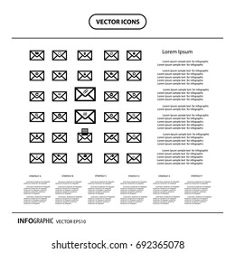 vector e mail icon for business 
