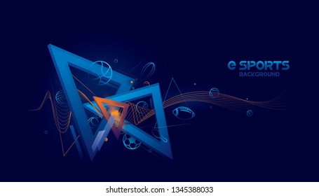 Vector e sports with futuristic technology background design.