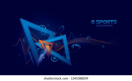 Vector e sports with futuristic technology background design.