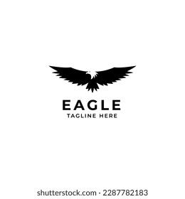 Vector eagle bird flying freedom logo design concept illustration idea