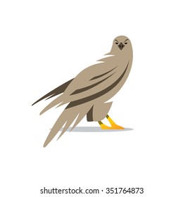 Vector Eagle Cartoon Illustration. Vector silhouette of the Eagle. Branding Identity Corporate Logo isolated on a white background