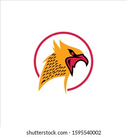 Vector eagle design logo template simple modern
