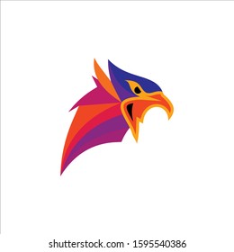 Vector eagle design logo template simple modern