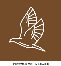 Vector Eagle, falcon and bird icon and logo for professional business