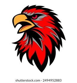 Vector Eagle Garuda symbol icon black and red