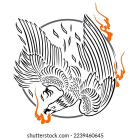 vector of an eagle, good for design references