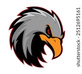 Vector Eagle Hawk Garuda Face symbol icon black
